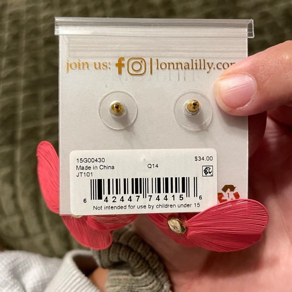 ✨NWT✨ Pink Lonna & Lilly Floral Earrings - Picture 4 of 4